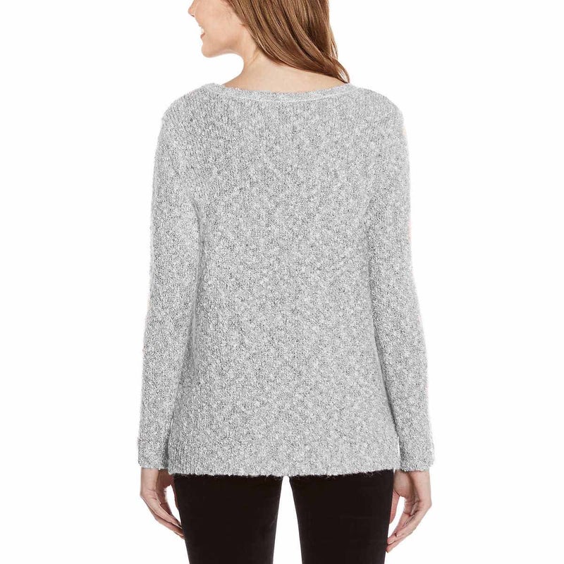 Buffalo David Bitton Ladies' Textured Sweater (Grey, Medium) - Image 2